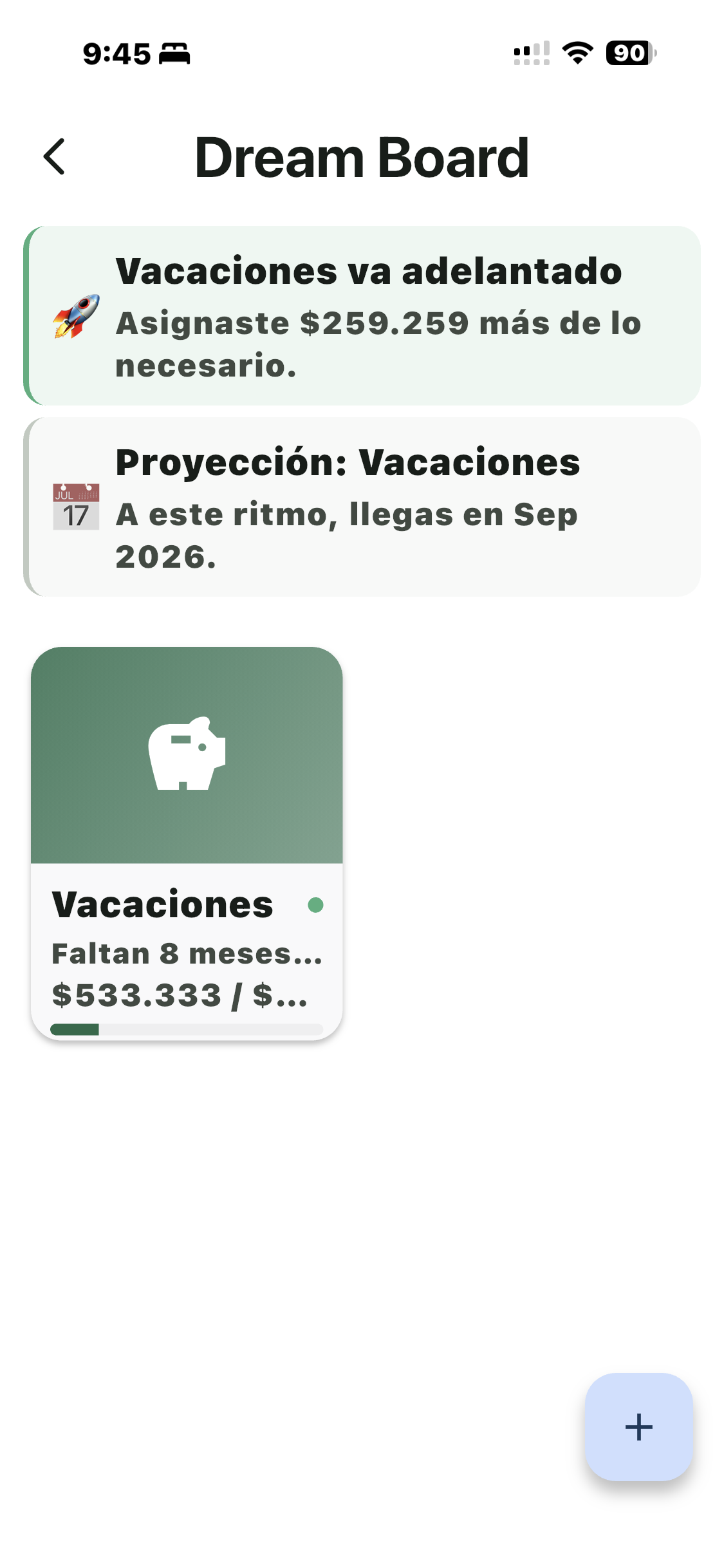 Dream Board de metas